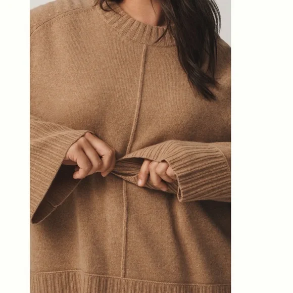 NWT Anthropologie The Chandler Cashmere Crew-Neck Relaxed Pullover Sweater XL - Picture 6 of 16